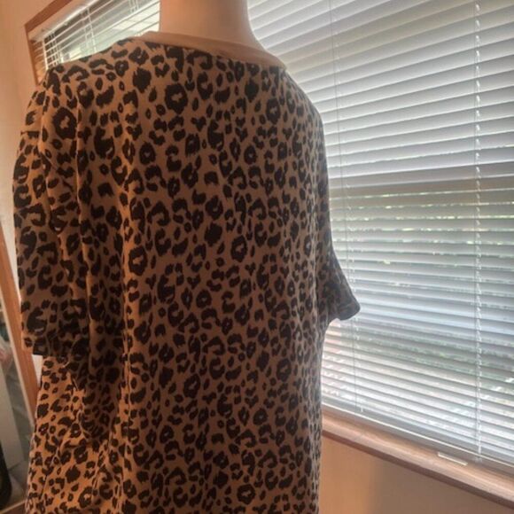 Blooming Jelly Black/Tan Leopard print top, size XXL - Picture 3 of 5